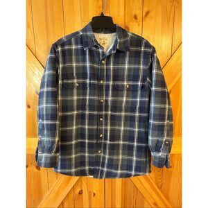 Red Head Men’s Sherpa Lined Blue Plaid Flannel Size Medium (5479)